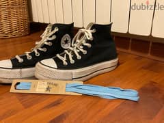 Authentic converse shoes with free laces