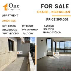 BRAND NEW APARTMENT FOR RENT IN OKAIBE - KESEROUAN 0