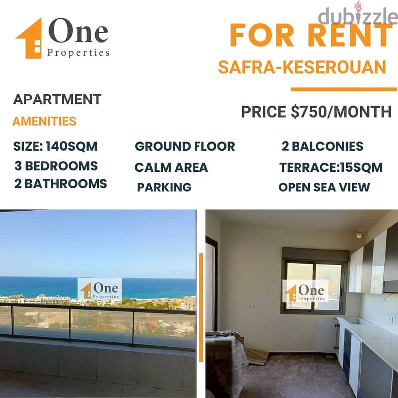 APARTMENT FOR YEARLY RENT IN SAFRA - KESEROUAN 0