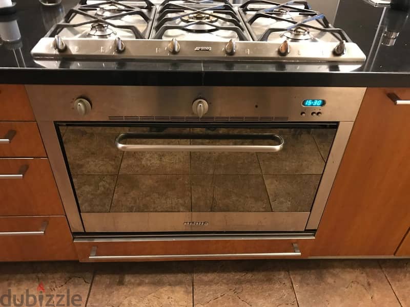 Kitchen oven hood stove 5 heads 90cm 4