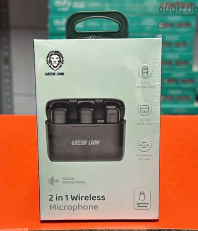 Green lion 2 in 1 wireless microphone lightning