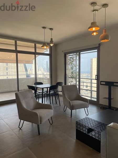 Minimalistic and bright  space with Terrace and sea view achrafieh 2