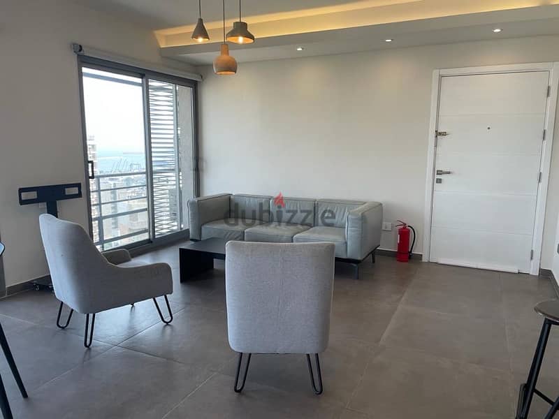 Minimalistic and bright  space with Terrace and sea view achrafieh 3