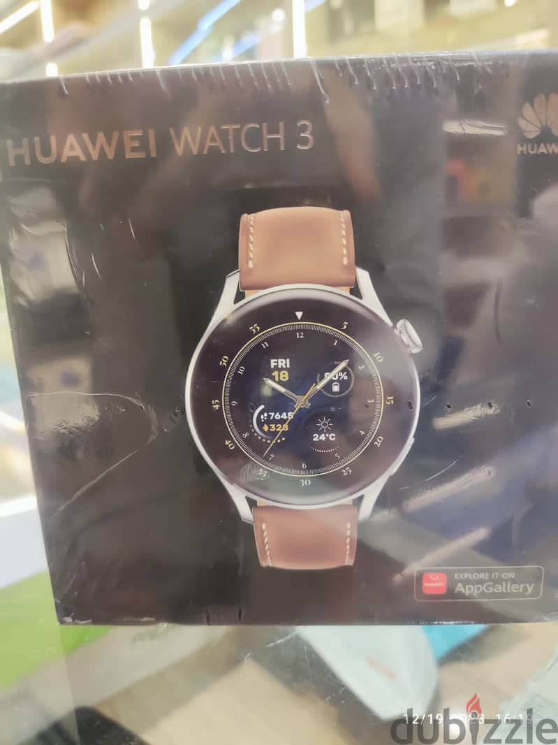 Huawei watch 3 brown leather strap  great & new offer 0