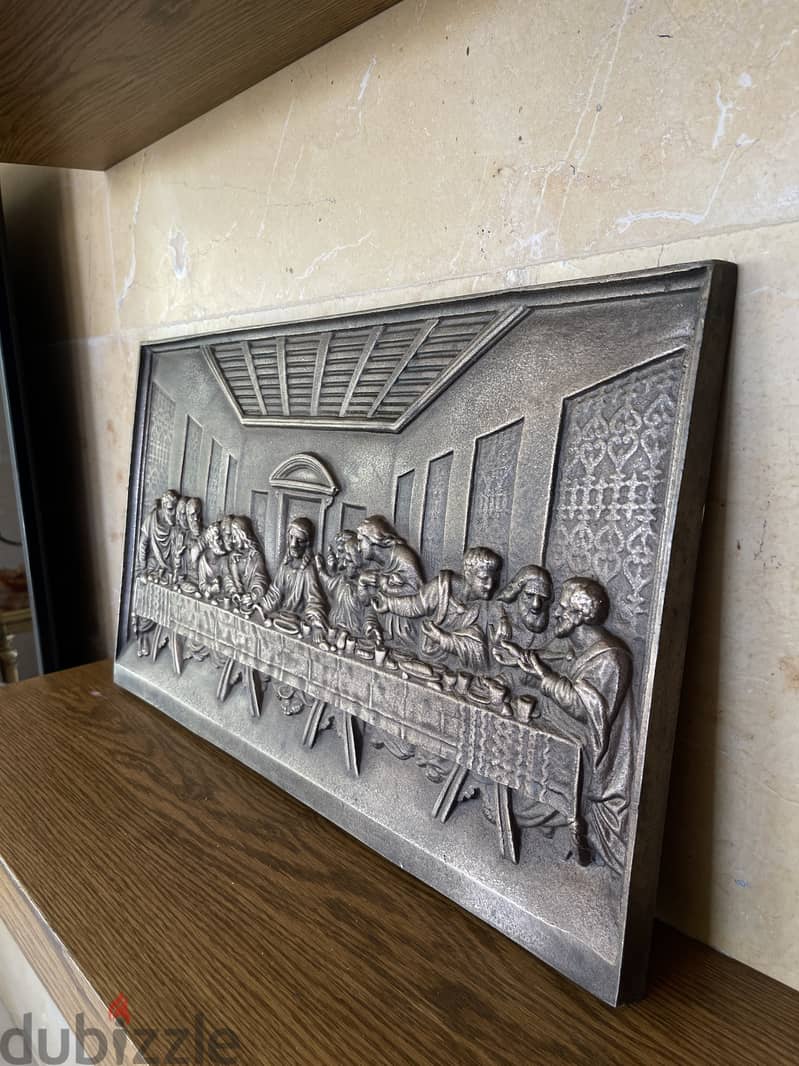 The Last Supper Da Vinci Bronze Relief - Antique 2