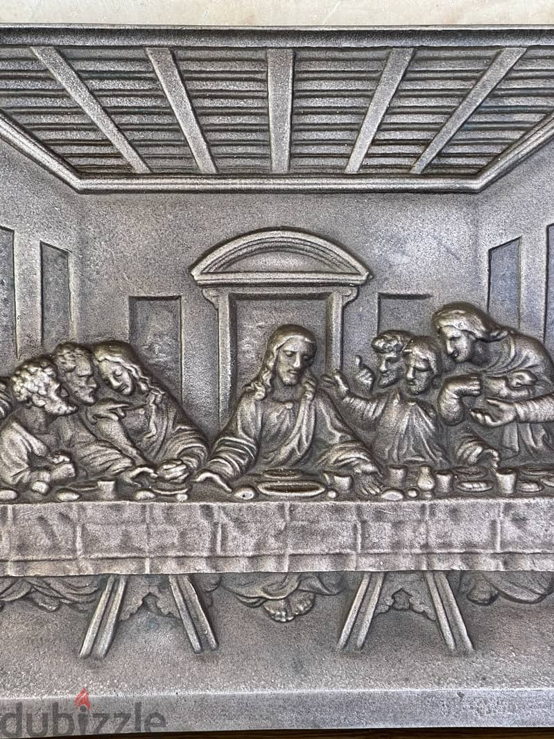 The Last Supper Da Vinci Bronze Relief - Antique 3