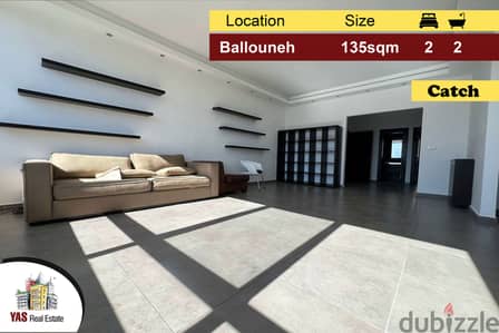 Ballouneh 135m2 | Prime Location | Quiet Street | Catch | EH |