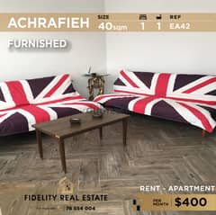 Apartment for rent in Achrafie furnished EA42 للإيجار في الأشرفية 0