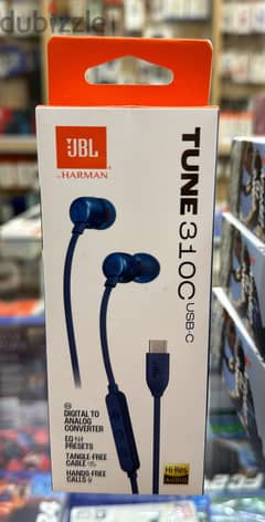 Jbl Tune 310c usb-c wired earphones blue amazing & new price 0