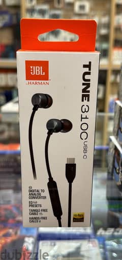 Jbl Tune 310c usb-c wired earphones black amazing & new price 0