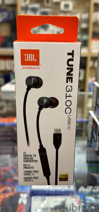 Jbl Tune 310c usb-c wired earphones black