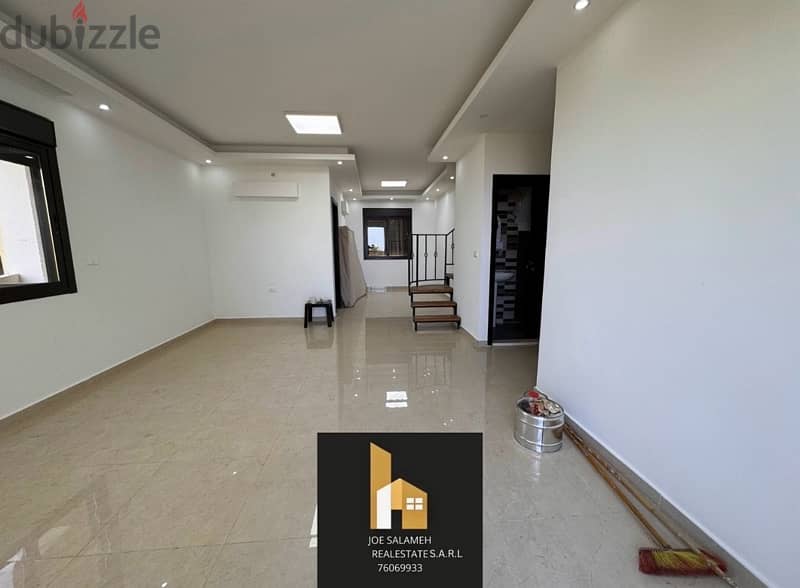 200m2 duplex in Safra with 2 terraces open view 114,000$/صفرا 3