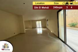 Dik El Mehdi 240m2 | 100m2 Terrace | High End | Generous dimensions|NE 0