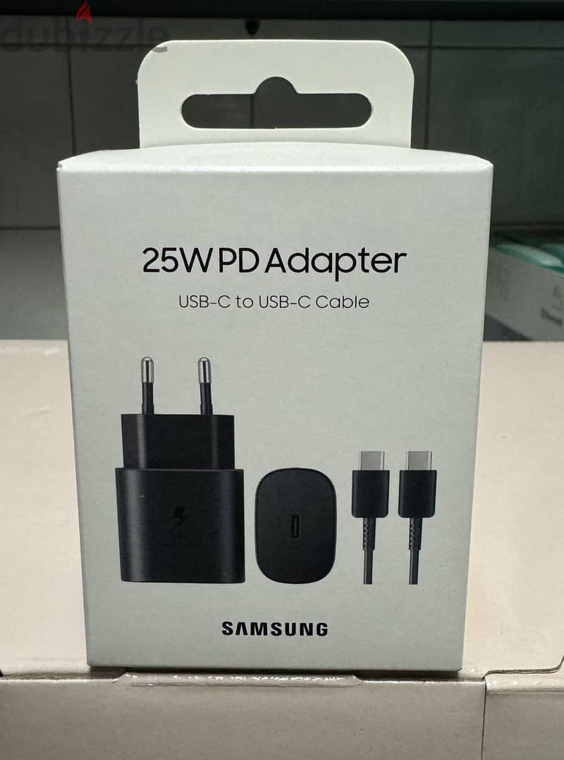 Samsung adapter 25w black 2 pin + cable last and new offer 0