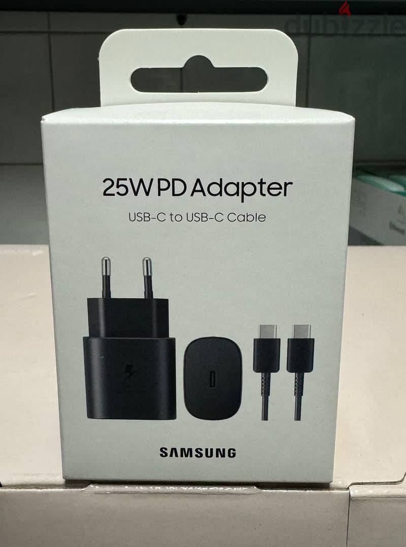 Samsung adapter 25w black 2 pin + cable 0