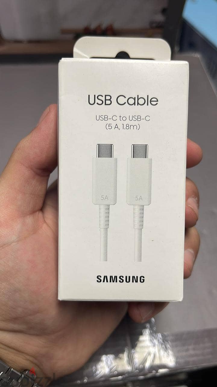 Samsung usb-c to usb-c cable (5A,1.8m) white original & new price 0