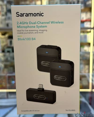 Saramonic Blink 100 B4 2.4Ghz Dual-channel Wireless Microphone System