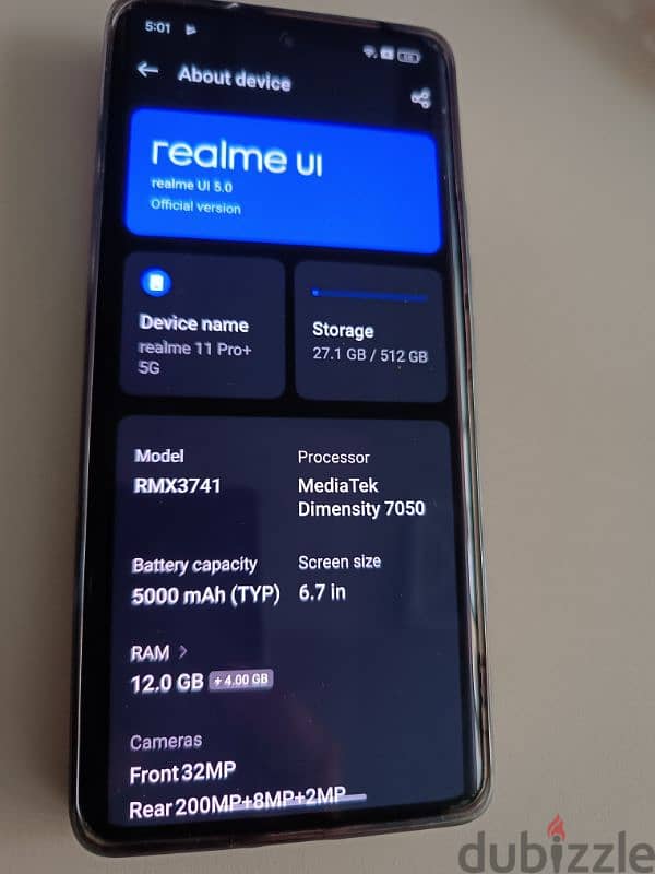 Realme 11 pro plus 5g 512/12+12 Gb 6