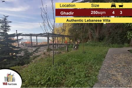 Ghadir 250m2 + 400m2 Terrace / garden | Authentic Lebanese Villa |Rent