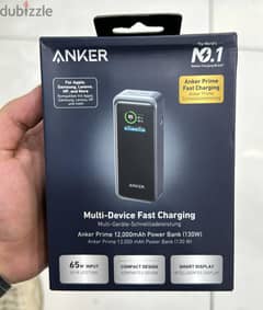 Anker prime 12,000mah Power bank (130w) 62w input compact design with 0