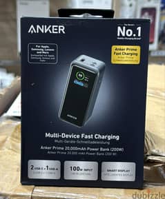 Anker  prime 20,000mah (200w) 100w input with smart display amazing & 0