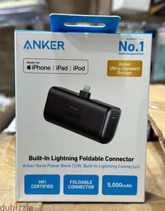 Anker Nano power bank 5,000mah (12w , built-in Lightning connector) ex 0