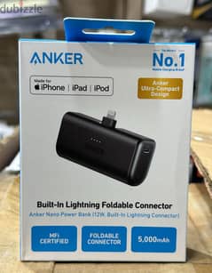 Anker Nano power bank 5,000mah (12w , built-in Lightning connector) 0