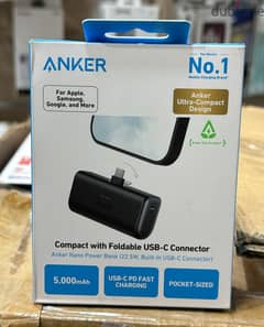 Anker Nano Power Bank 5,000mah (22.5w , built in usb-c connector) 0