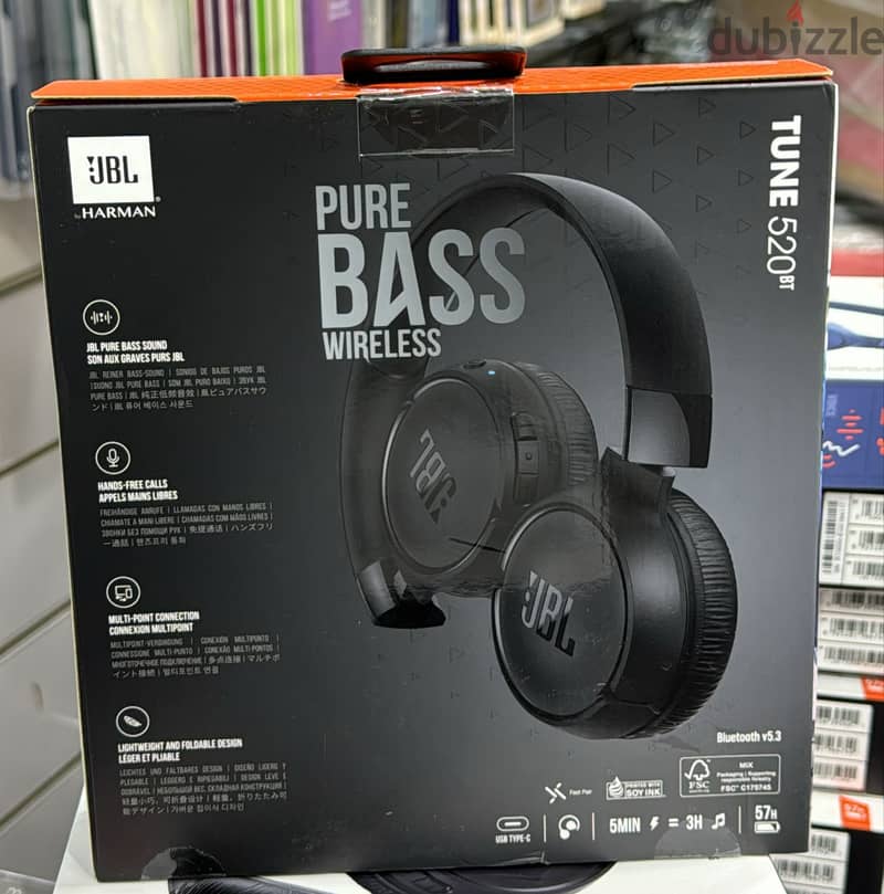 Jbl tune 520bt black amazing & original price 1