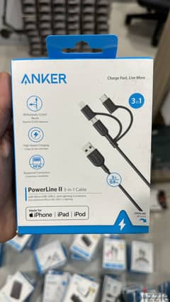 Anker powerline II 3in1 cable 3ft great & best price 0