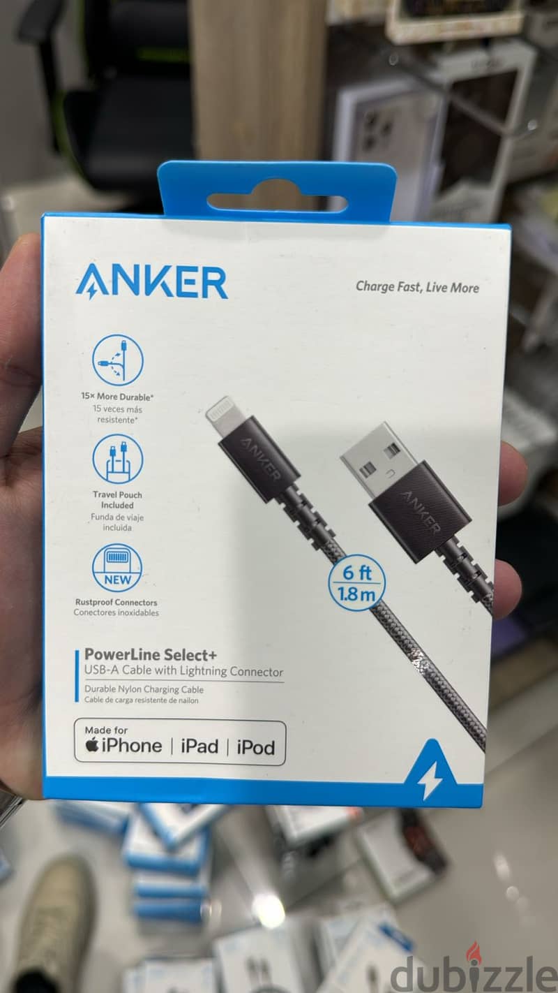 Anker powerline select+ usb a to lightning cable 6ft amazing & last pr 0