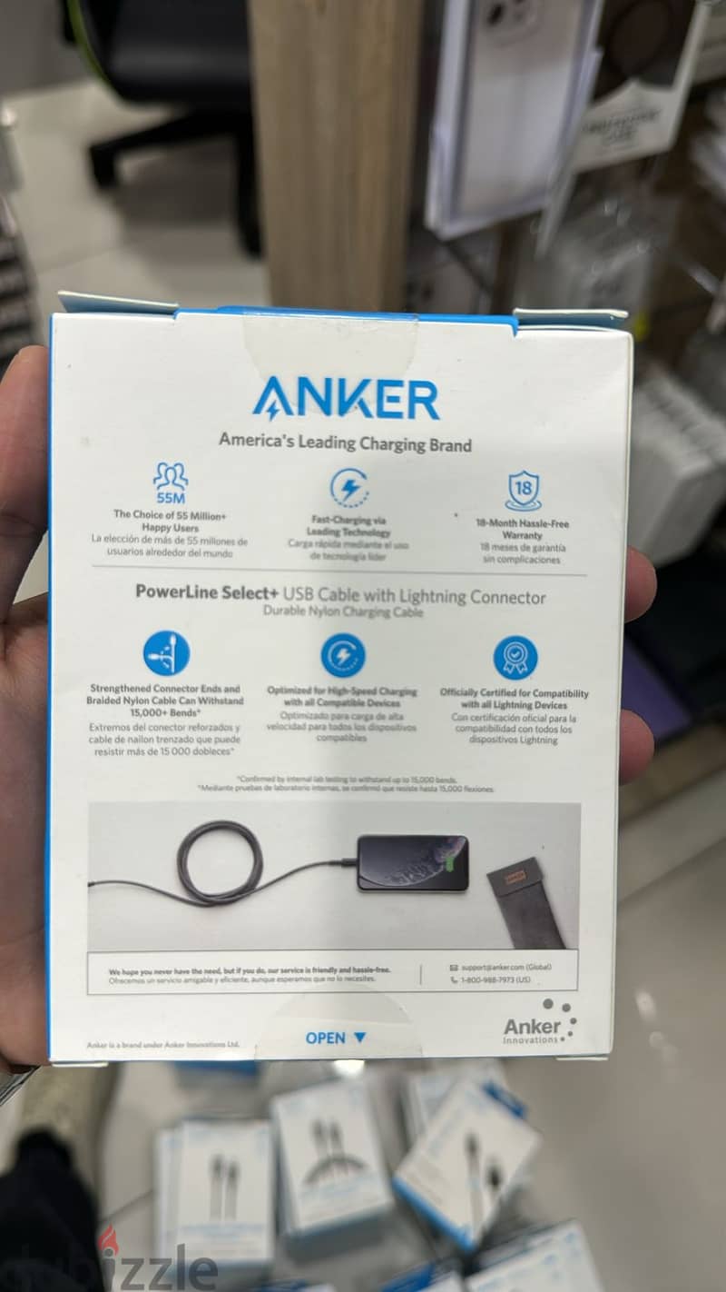 Anker powerline select+ usb a to lightning cable 6ft amazing & last pr 1