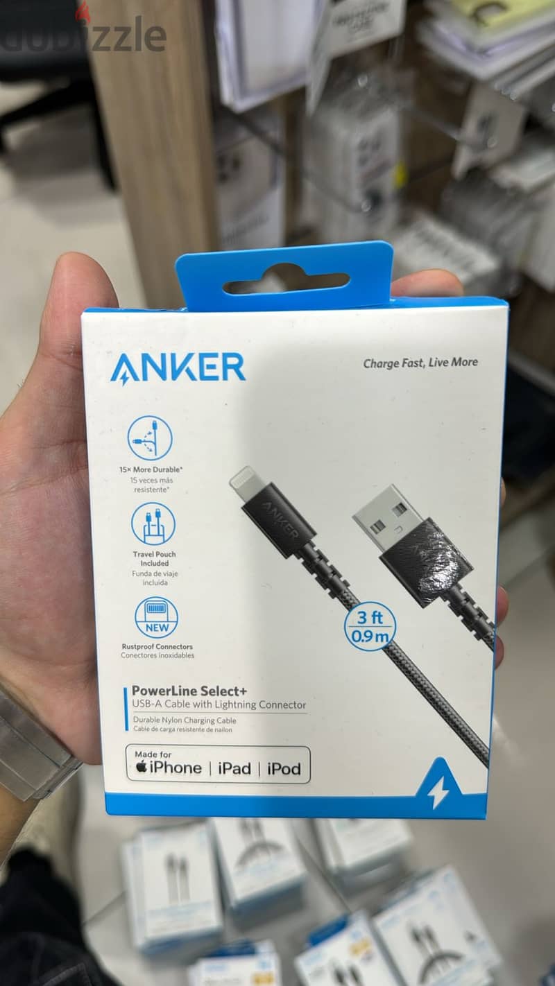 Anker powerline select+ usb-a to lightning cable 3ft great & best pric 0