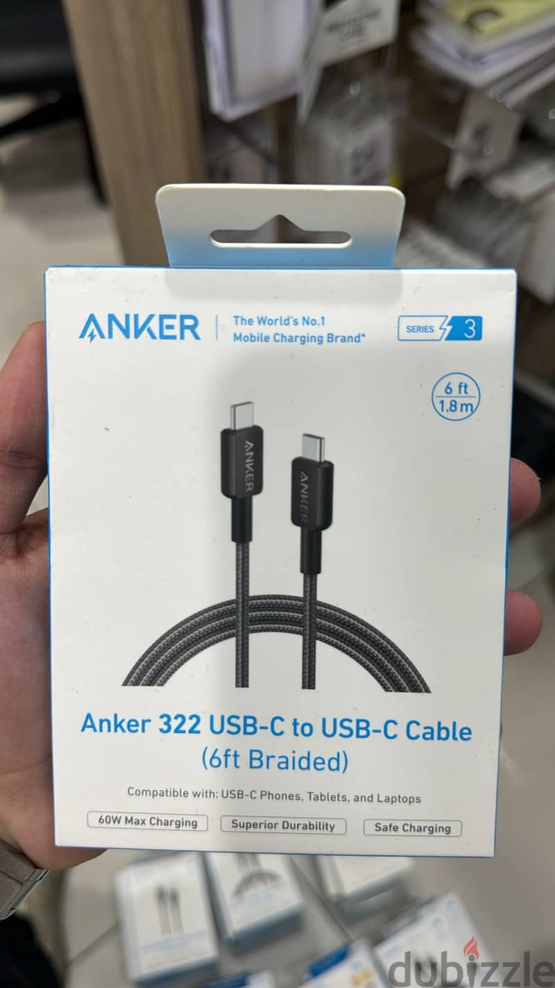 Anker 322 usb-c to usb-c braided cable 6ft 0