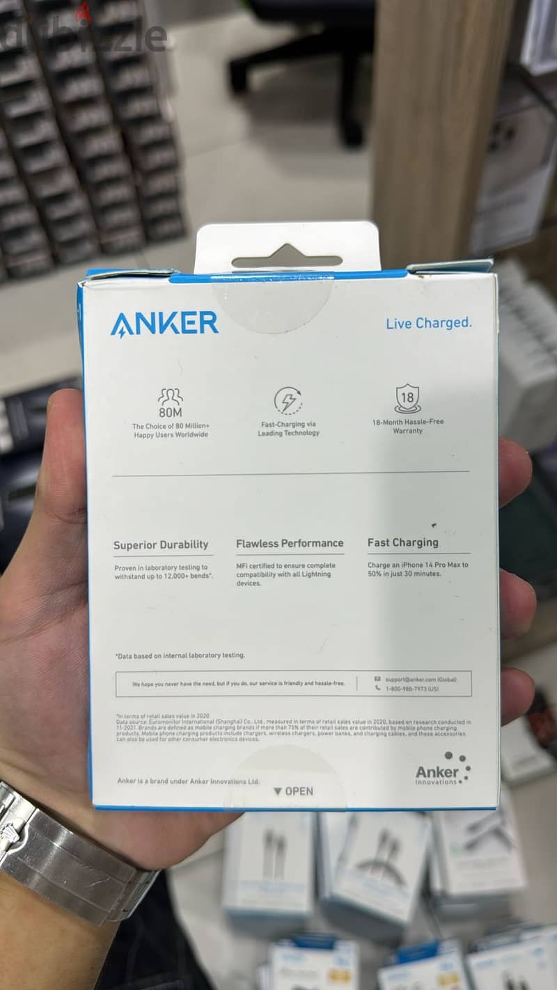 Anker 322 usb-c to lightning braided cable 6ft 1