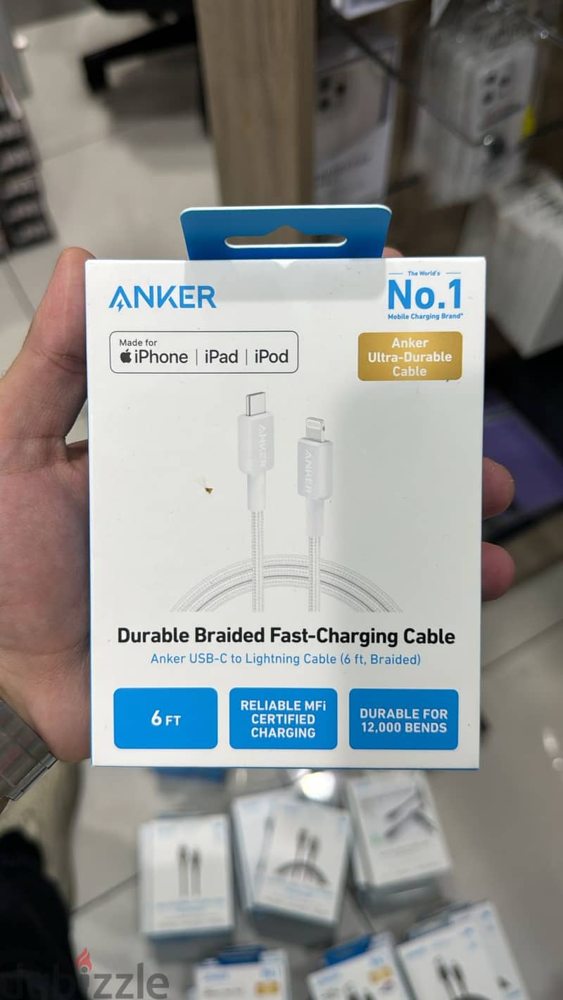 Anker 322 usb-c to lightning braided cable 6ft amazing & last price 0