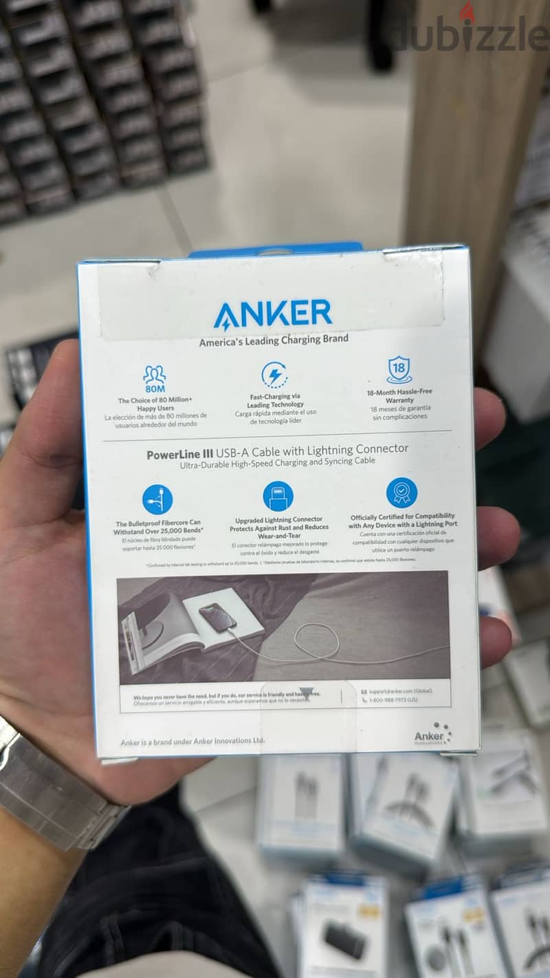 Anker powerline III usb-a to lighting cable 6ft great & best price 1