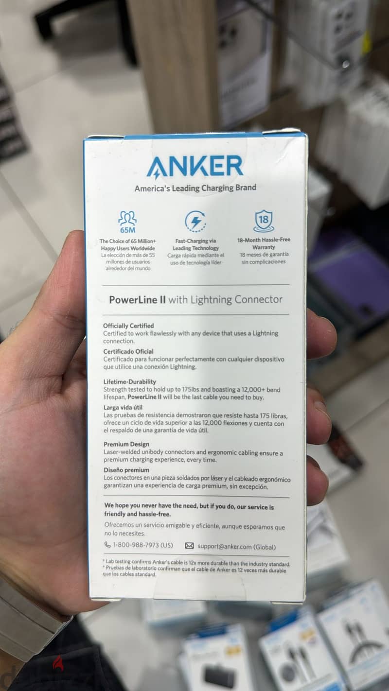 Anker Powerline II Usb-a to lightning 6ft 1