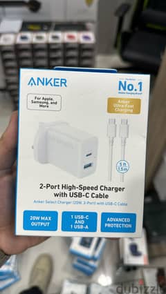 Anker select charger (20w 2-port) with usb-c cable 1.5m great & best p