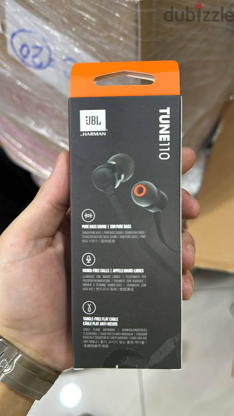 Jbl tune 110 earphones 3.5mm black exclusive & original offer 1