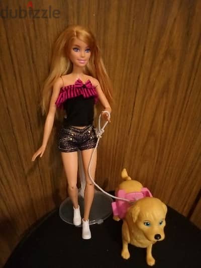 "Barbie SPLISH PUP" as new doll Mattel 2017 flex legs +Dog, both=26$