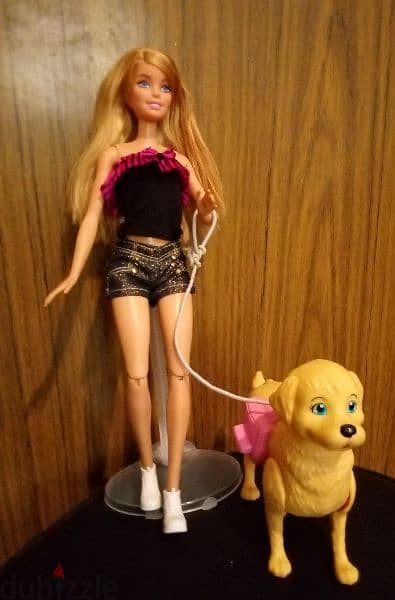 "Barbie SPLISH PUP" as new doll Mattel 2017 flex legs +Dog, both=28$ 8