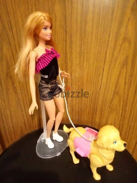 "Barbie SPLISH PUP" as new doll Mattel 2017 flex legs +Dog, both=28$ 9