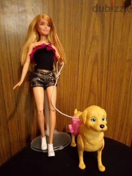 "Barbie SPLISH PUP" as new doll Mattel 2017 flex legs +Dog, both=28$ 12