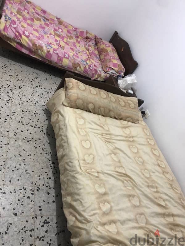 50$ for one single bed with the matress 0