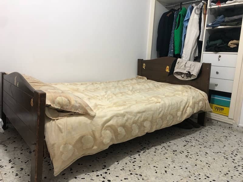 50$ for one single bed with the matress 1