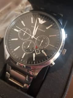 Genuine Emporio Armani Silver and Black watch 0