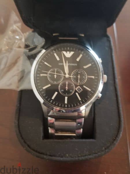 Genuine Emporio Armani Silver and Black watch 2