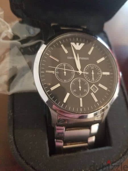 Genuine Emporio Armani Silver and Black watch 5