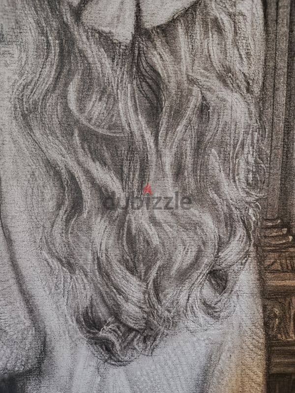 luxury  / original / charcoal painting 2